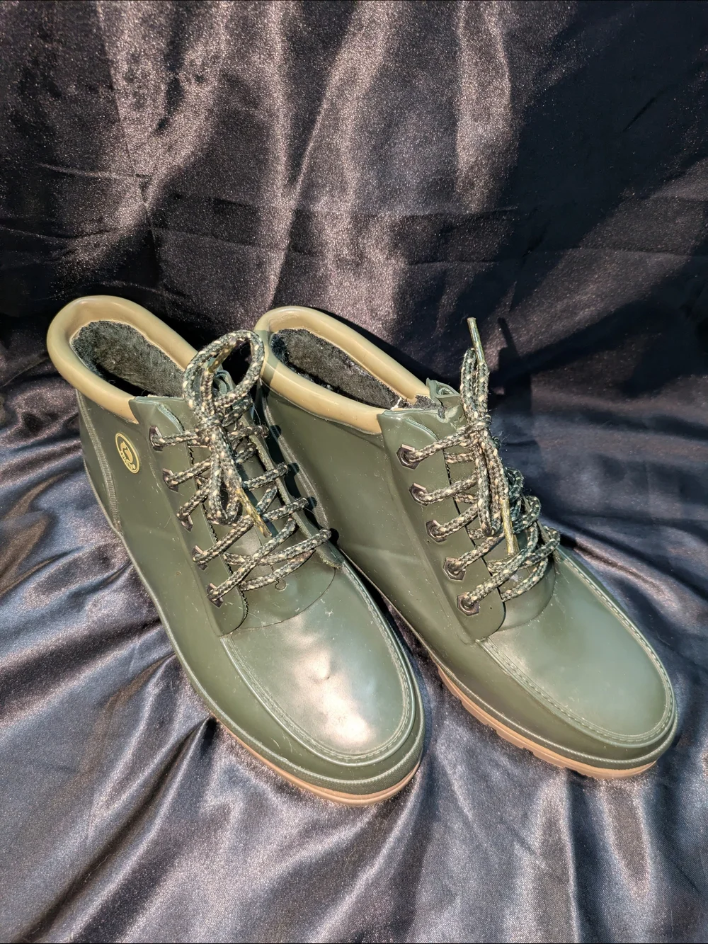 Sporto Women's Olive Green Waterproof Lace-Up Boots Size 7